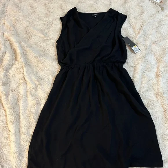 wassimo | Dresses | Mossimo Black Wrap Vneck Faux Wrap Waistband Elastic  Sleeveless Dress Size S | Poshmark
